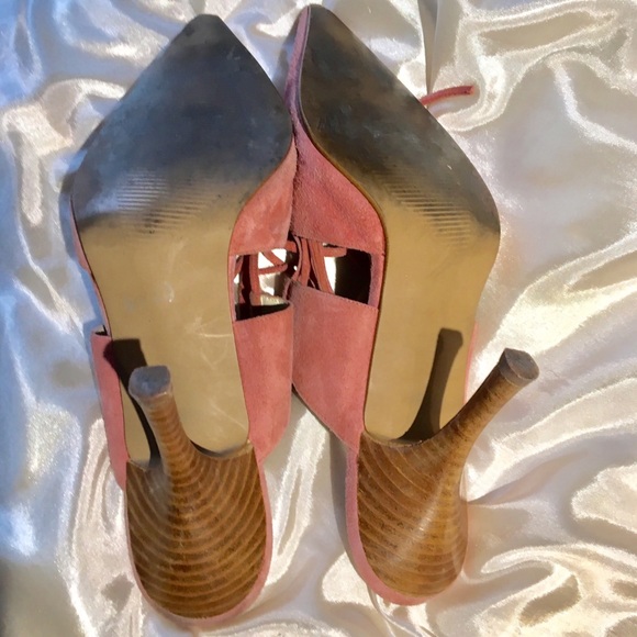 Colin Stuart pink suede heels - Picture 4 of 6